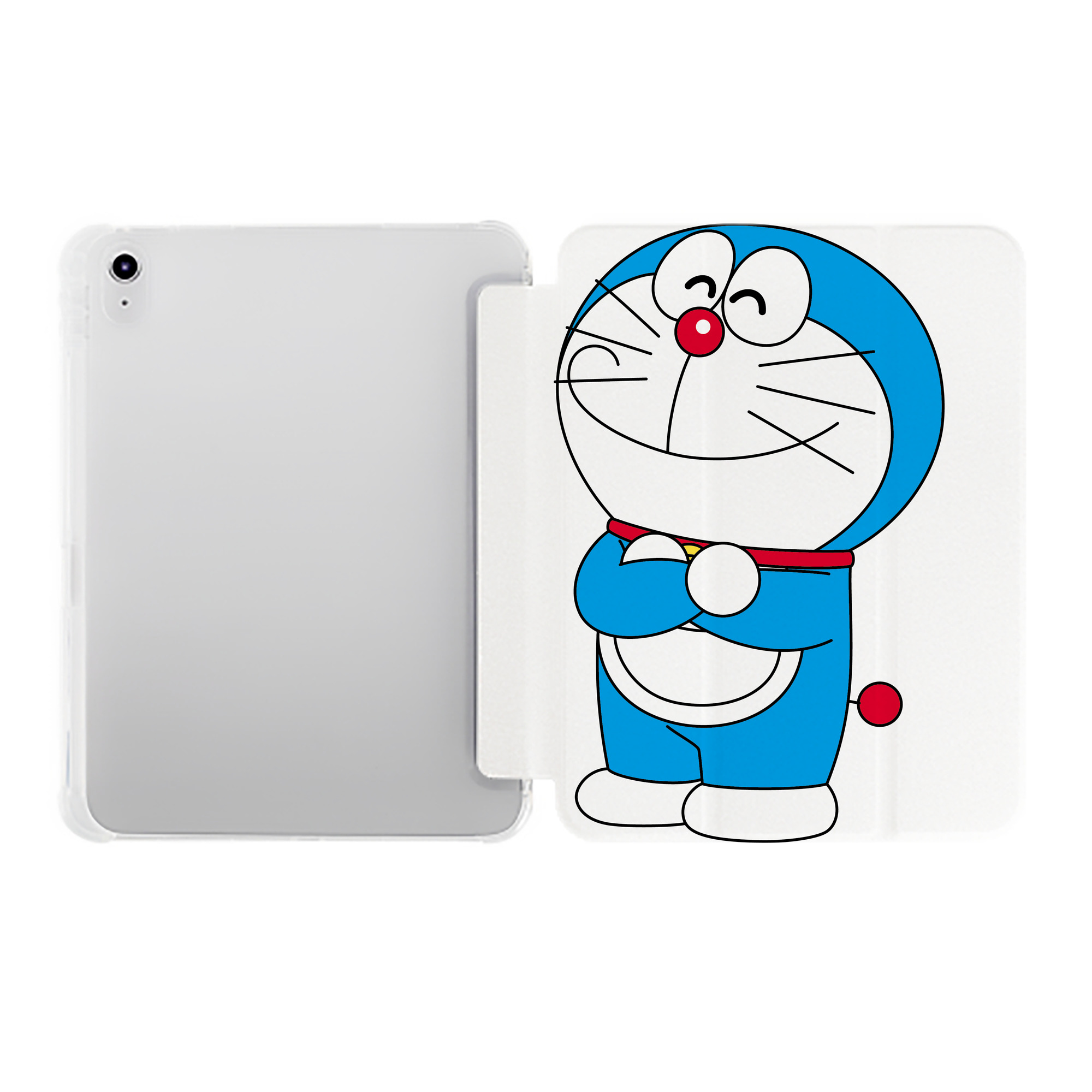 （画像用） ドラえもん Doraemon IPad ケース ペン収納付き 三つ折りスタンド PUレザー×シリコン 対応機種9.5/10.5/10.9インチ